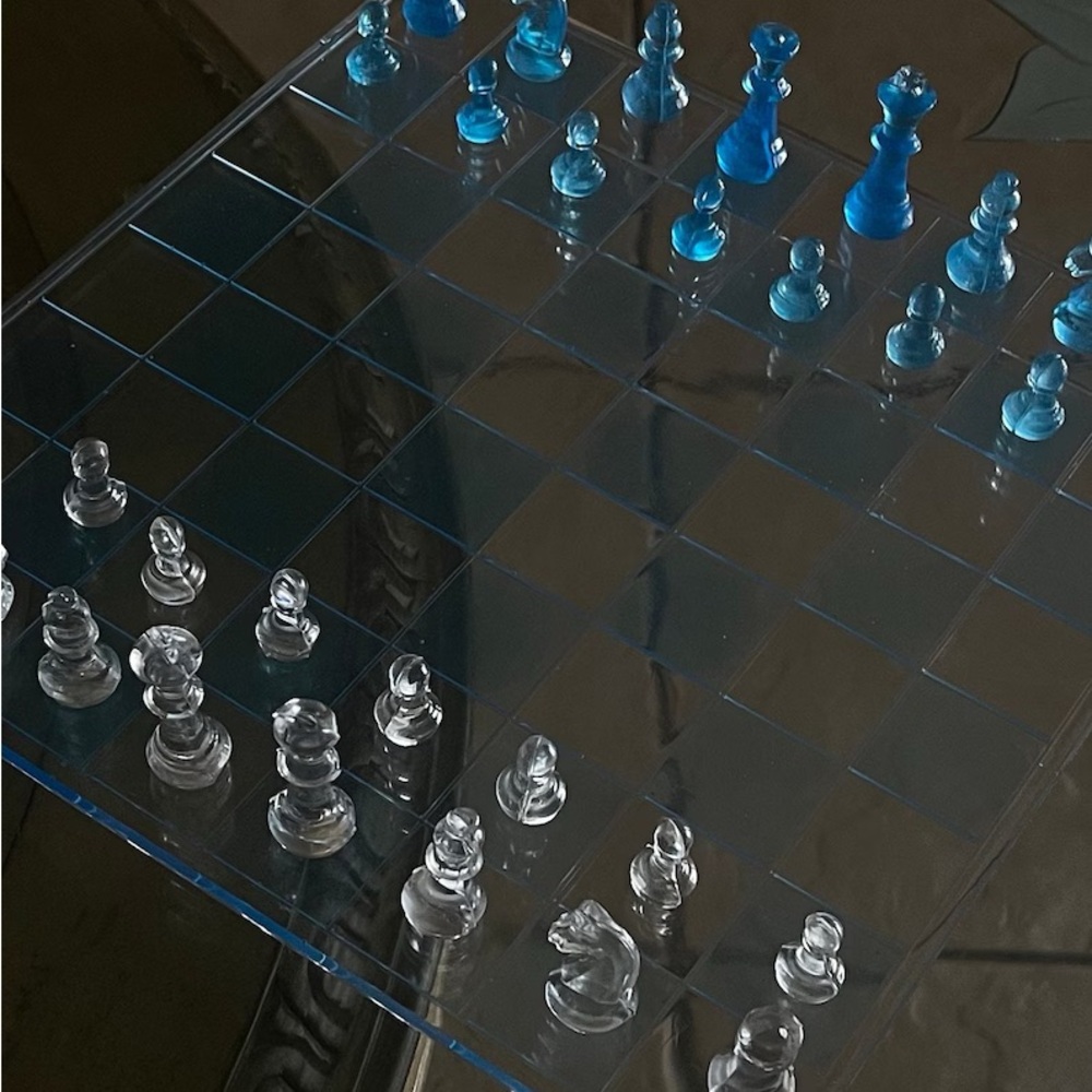 Custom chess set, Chess , board game, gift ideas,glass chess ,father’s day gift